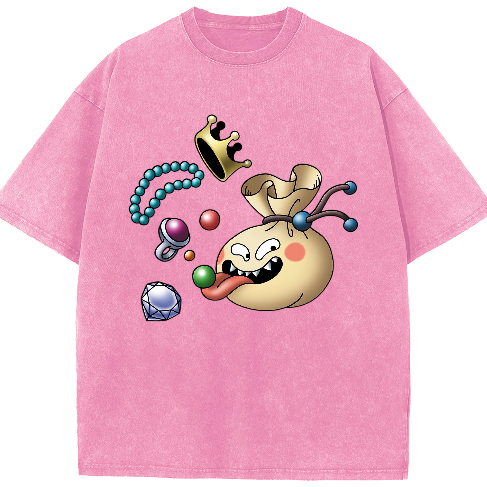 （画像用） ドラゴンクエスト Doragon Kuesuto Dragon Quest 綿100% ヴィンテージ風 半袖Tシャツ（フロントプリント）